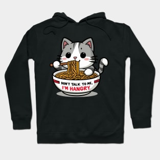 Hangry Cat Noodle Bowl Tee - Cute Foodie Cat Lover Shirt Hoodie